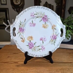 Antique MZ Altrohlau Czechoslovakia Bridal Rose Covered Vegetable Tureen